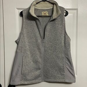 Faded Glory Light Gray Fleece Vest